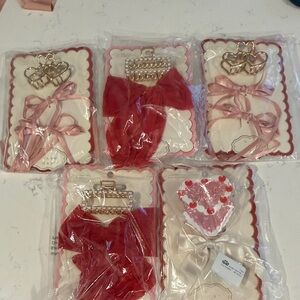 a new day Red and Pink Hair Accessories Set